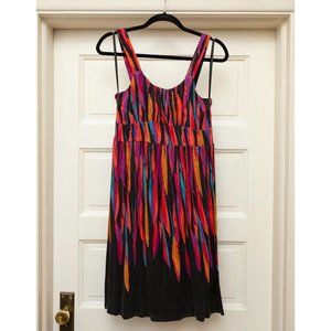 Bright Watercolor Empire Waist Tank Dress